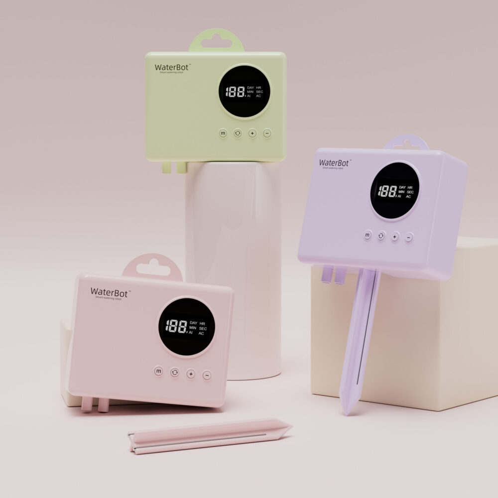 可拆卸的浇花器1 Smart WiFi Plant Waterer & Soil Monitor – 3-in-1 Automatic Irrigation System with App Control, Real-Time Humidity Sensing, and Personalized Gardening AI Guide